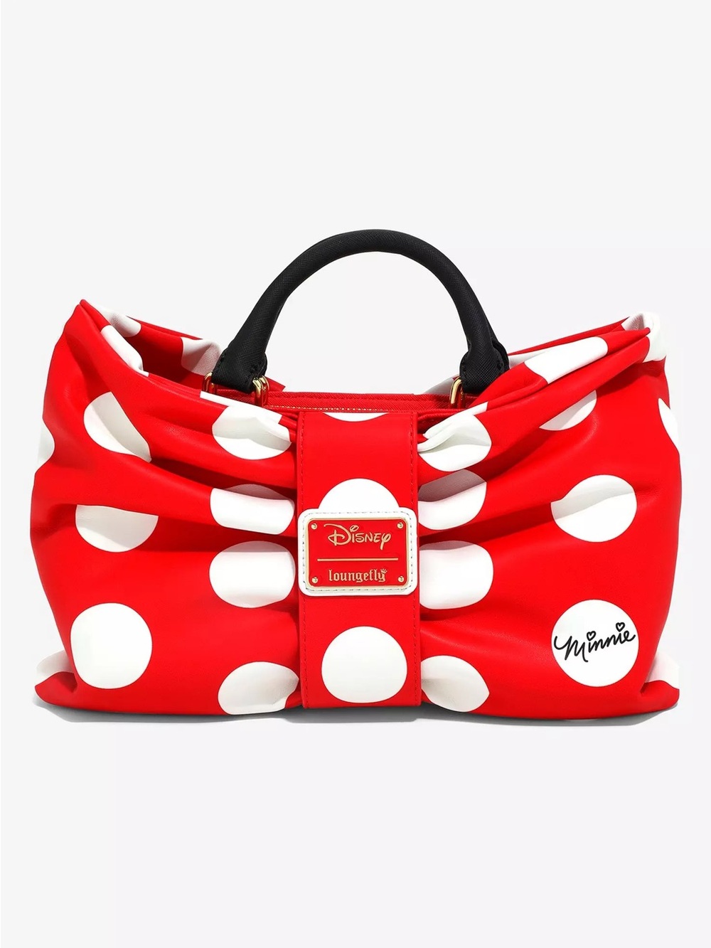 Loungefly Red and White Polka Dot Bow Satchel